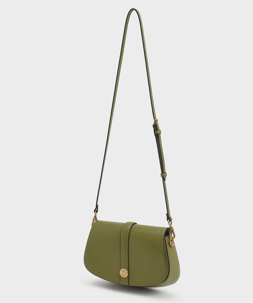 CHARLES & KEITH(チャールズ & キース)の「ブレアチェーンハンドル ショルダーバッグ / Blair Chain Handle Shoulder Bag(ショルダーバッグ・レディース・ブラック/グリーン系その他2/ブルー系その他3・S)」の10枚目の写真