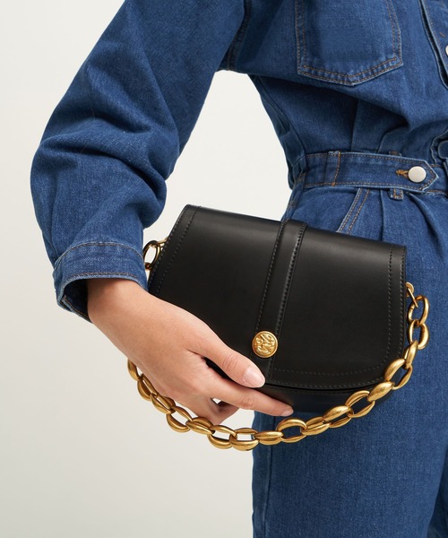 CHARLES & KEITH(チャールズ & キース)の「ブレアチェーンハンドル ショルダーバッグ / Blair Chain Handle Shoulder Bag(ショルダーバッグ・レディース・ブラック/グリーン系その他2/ブルー系その他3・S)」の18枚目の写真