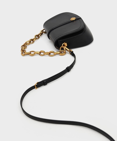 CHARLES & KEITH(チャールズ & キース)の「ブレアチェーンハンドル ショルダーバッグ / Blair Chain Handle Shoulder Bag(ショルダーバッグ・レディース・ブラック/グリーン系その他2/ブルー系その他3・S)」の21枚目の写真