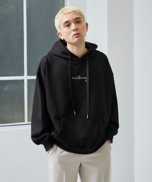 NILWAY | ファインコットン裏毛nilway筆記ロゴ刺繍ビッグパーカー(パーカー)