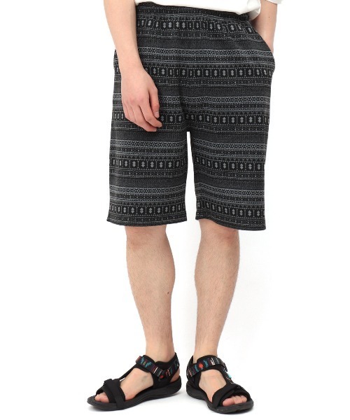 チチカカ（チチカカ）の「【ユニセックス】ジャカードボーダーショーツ（その他パンツ・メンズ・グリーン/ブラック・MEDIUM/LARGE）」の8枚目の写真