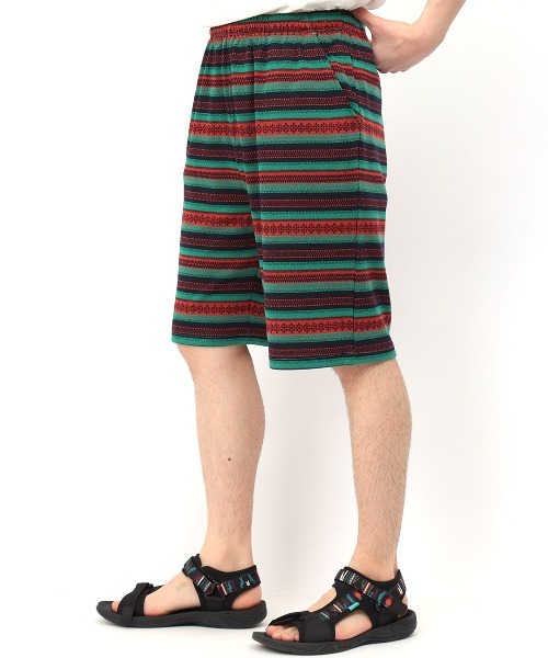チチカカ（チチカカ）の「【ユニセックス】ジャカードボーダーショーツ（その他パンツ・メンズ・グリーン/ブラック・MEDIUM/LARGE）」の10枚目の写真
