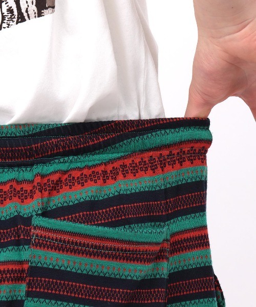 チチカカ（チチカカ）の「【ユニセックス】ジャカードボーダーショーツ（その他パンツ・メンズ・グリーン/ブラック・MEDIUM/LARGE）」の13枚目の写真