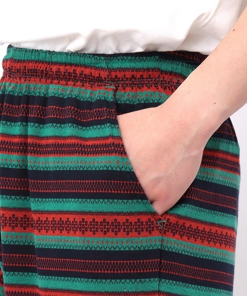 チチカカ（チチカカ）の「【ユニセックス】ジャカードボーダーショーツ（その他パンツ・メンズ・グリーン/ブラック・MEDIUM/LARGE）」の14枚目の写真
