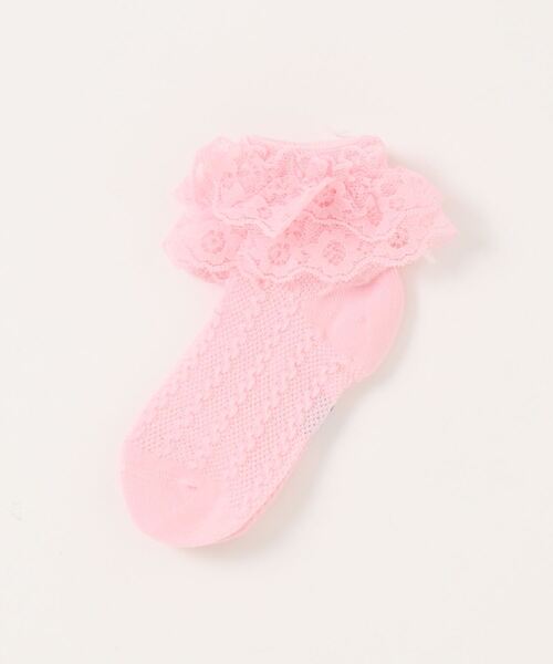 Anuenue（アヌエヌエ）の「キッズ レースフリルソックス（ソックス/靴下・キッズ・ホワイト/ブラウン/ピンク/イエロー/ブルー/ライトピンク・M/L）」の16枚目の写真