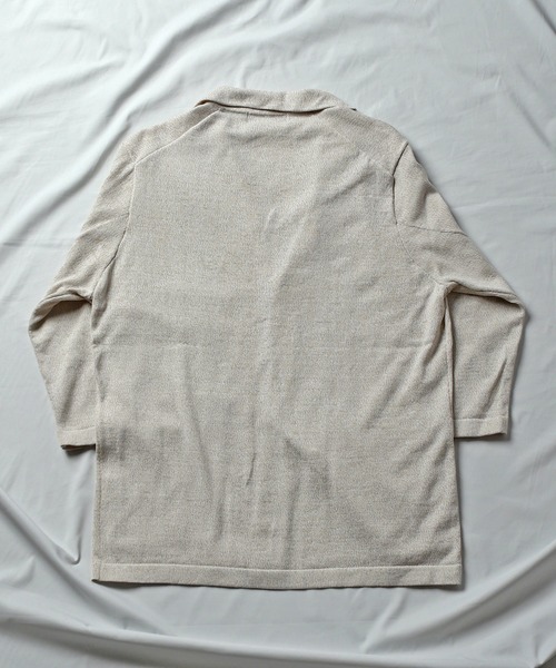 UNION STATION(ユニオンステーション)の「/ウォッシャブル/7分袖/ニットジャケット(カーディガン/ボレロ・メンズ・ネイビー/ブラック系その他/キナリ・LL/M/L)」の4枚目の写真