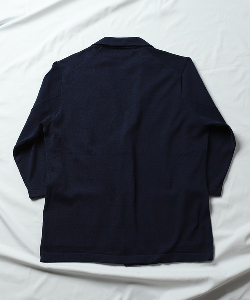 UNION STATION(ユニオンステーション)の「/ウォッシャブル/7分袖/ニットジャケット(カーディガン/ボレロ・メンズ・ネイビー/ブラック系その他/キナリ・LL/M/L)」の6枚目の写真