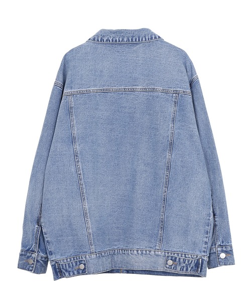 Figments（フィグメンツ）の「オーバーデニムジャケット（デニムジャケット・レディース・ブルー/ブラック・MEDIUM/SMALL）」の6枚目の写真