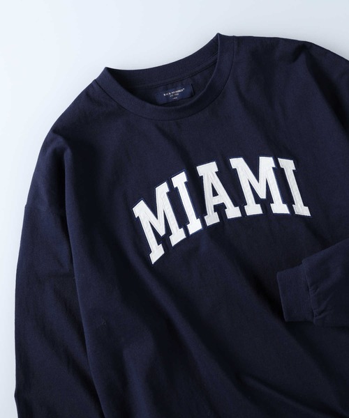 BACK NUMBER（バックナンバー）の「【BACK NUMBER】カレッジロンＴ（Tシャツ/カットソー・メンズ・ホワイト/ライトグレー/イエロー/グリーン/ネイビー/ブラック・L/M/S/XL）」の5枚目の写真