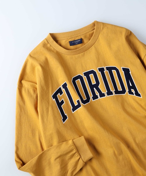 BACK NUMBER（バックナンバー）の「【BACK NUMBER】カレッジロンＴ（Tシャツ/カットソー・メンズ・ホワイト/ライトグレー/イエロー/グリーン/ネイビー/ブラック・L/M/S/XL）」の6枚目の写真