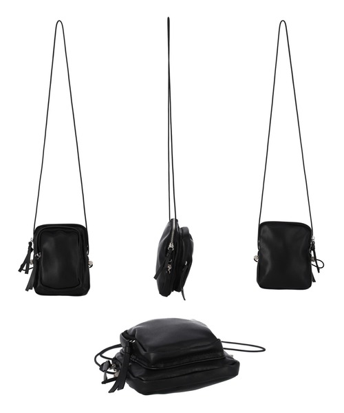 LATINA(ラティーナ)の「フェイクレザードローストリングクロスボディバッグ(ショルダーバッグ・レディース・ブラック・FREE)」の12枚目の写真