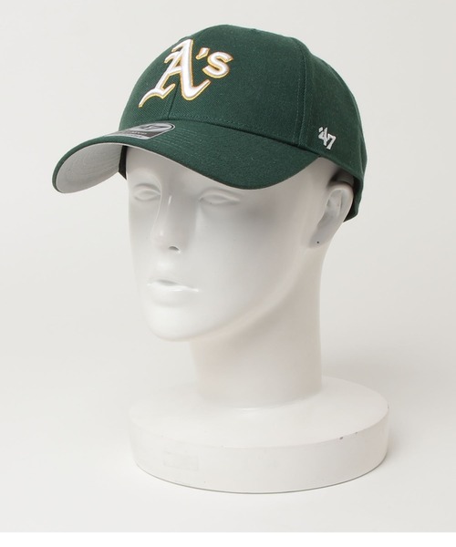 A‘gem 9（エージェムナイン）の「『'47 MVP/フォーティーセブンMVP』 '47 OAKLAND ATHELTICS & LOS ANGELS DODGERS/ダークグリーン オークランド アスレチックス ロサンゼルス ドジャース 6パネルキャップ（キャップ・メンズ・グリーン/ブルー/ブラック/ブラウン/ネイビー/ブラック系その他・FREE）」の5枚目の写真