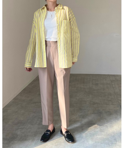 She's Closet(シーズクローゼット)の「レギュラーカラーマルチストライプ柄ブロードビッグシャツ(シャツ/ブラウス・レディース・サックスブルー/イエロー/ミント・FREE)」の13枚目の写真