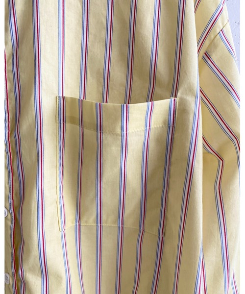She's Closet(シーズクローゼット)の「レギュラーカラーマルチストライプ柄ブロードビッグシャツ(シャツ/ブラウス・レディース・サックスブルー/イエロー/ミント・FREE)」の22枚目の写真