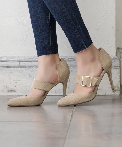 Julia Boutique（ジュリアブティック）の「ベルト付きセパレートパンプス/22003（パンプス・レディース・ブラック/ベージュ/グリーン/アイボリー/ブラック系・LL/3L/S/M/L）」の5枚目の写真