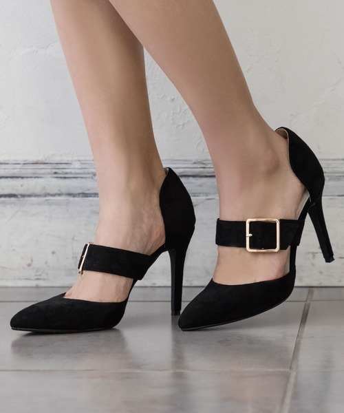 Julia Boutique（ジュリアブティック）の「ベルト付きセパレートパンプス/22003（パンプス・レディース・ブラック/ベージュ/グリーン/アイボリー/ブラック系・LL/3L/S/M/L）」の3枚目の写真