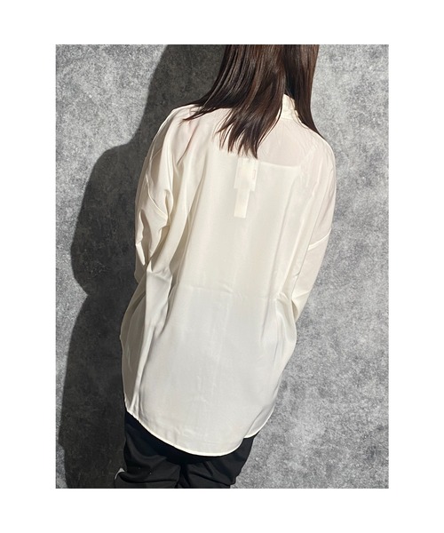 おしゃれスタ（オシャレスタ）の「ポリエステルムジバルーンスリーブシャツ(IR)（シャツ/ブラウス・メンズ・ホワイト/サックスブルー/グリーン/モカ/ブラック/グレイッシュベージュ・L/XL/M）」の10枚目の写真