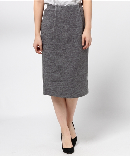 ROSE BUD（ローズバッド）の「LCTB-15108 W/ELASTIC STRAIGHT SKIRT（スカート・レディース・ホワイト/ブラック/ミックスグレー/オリーブ/ブルー・ONE SIZE）」の3枚目の写真