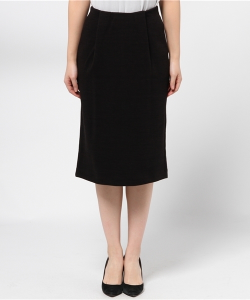 ROSE BUD（ローズバッド）の「LCTB-15108 W/ELASTIC STRAIGHT SKIRT（スカート・レディース・ホワイト/ブラック/ミックスグレー/オリーブ/ブルー・ONE SIZE）」の12枚目の写真