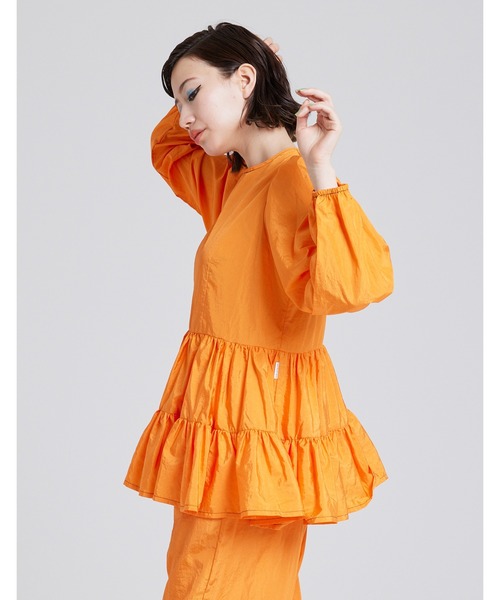 Little sunny bite（リトルサニーバイト）の「Nylon frill dress（ワンピース・レディース・オレンジ/ブラック/グリーン/ホワイト・SMALL/MEDIUM）」の11枚目の写真