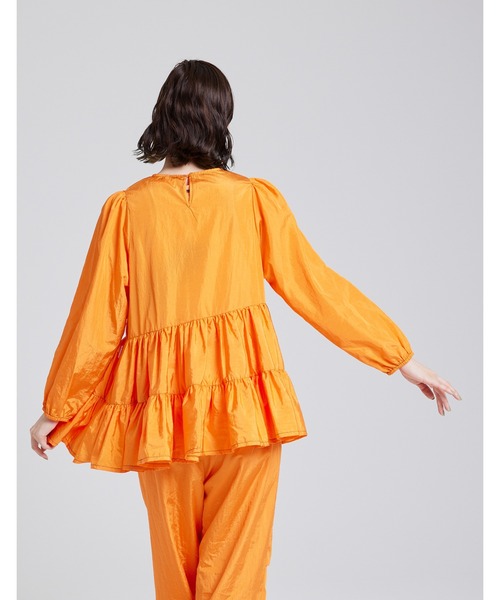 Little sunny bite（リトルサニーバイト）の「Nylon frill dress（ワンピース・レディース・オレンジ/ブラック/グリーン/ホワイト・SMALL/MEDIUM）」の12枚目の写真