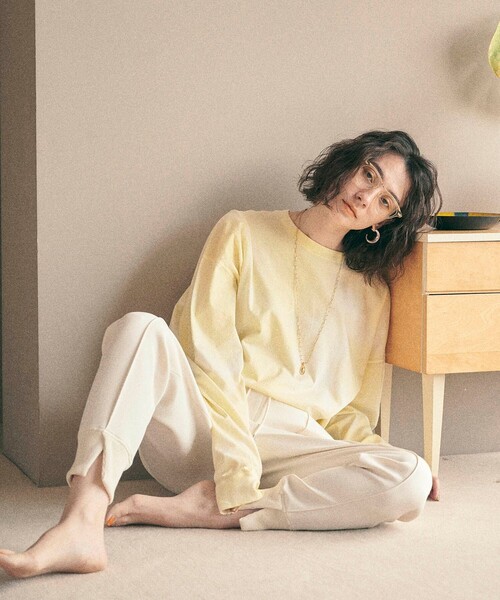 MATURED（マチュアード）の「【MATURED/マチュアード】ヘムスリットジョガーパンツ（その他パンツ・レディース・オフホワイト/ブラック・1/2）」の12枚目の写真