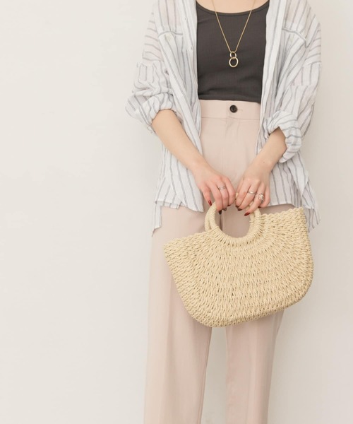 RODE SKO（ロデスコ）の「ラウンドハンドルかごバッグ（ハンドバッグ・レディース・ブラウン/アイボリー・ONE）」の15枚目の写真