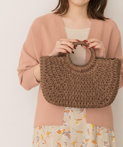 RODE SKO（ロデスコ）の「ラウンドハンドルかごバッグ（ハンドバッグ・レディース・ブラウン/アイボリー・ONE）」の4枚目の写真