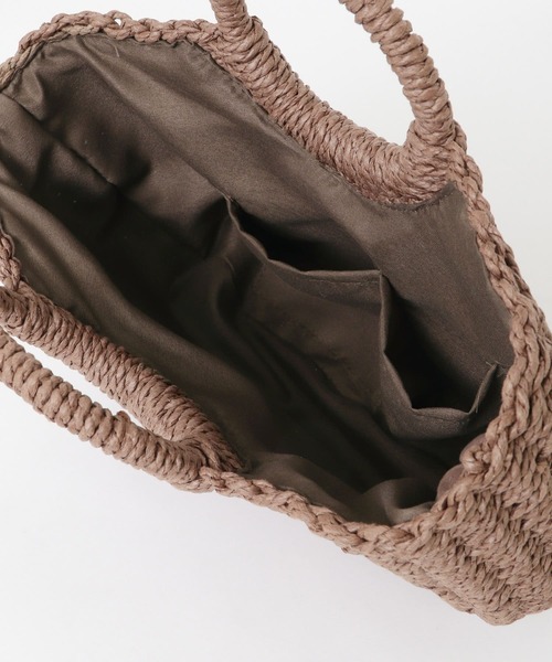 RODE SKO（ロデスコ）の「ラウンドハンドルかごバッグ（ハンドバッグ・レディース・ブラウン/アイボリー・ONE）」の5枚目の写真