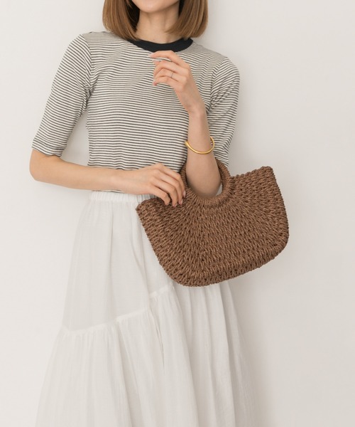 RODE SKO（ロデスコ）の「ラウンドハンドルかごバッグ（ハンドバッグ・レディース・ブラウン/アイボリー・ONE）」の22枚目の写真