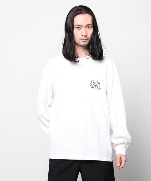 MAGIC NUMBER（マジック ナンバー）の「【MAGIC NUMBER】LIVIN' WELL US COTTON L/S TEE(LOOSE FIT)（Tシャツ/カットソー・メンズ・ホワイト・X-LARGE/LARGE/MEDIUM）」の5枚目の写真