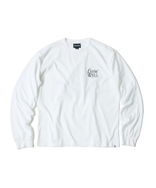 MAGIC NUMBER（マジック ナンバー）の「【MAGIC NUMBER】LIVIN' WELL US COTTON L/S TEE(LOOSE FIT)（Tシャツ/カットソー・メンズ・ホワイト・X-LARGE/LARGE/MEDIUM）」の4枚目の写真