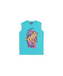 DIESEL（ディーゼル）の「DIESEL KID ジュニア Tシャツ タンクトップ ノースリーブ グラフィック プリント（Tシャツ/カットソー・キッズ）」