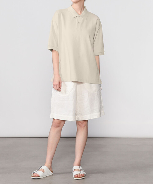 handvaerk(ハンドバーク)の「handvaerk | ピケ ポロシャツ WOMEN(ポロシャツ・レディース・ブラック/ライトグレー/ネイビー・SMALL)」の22枚目の写真