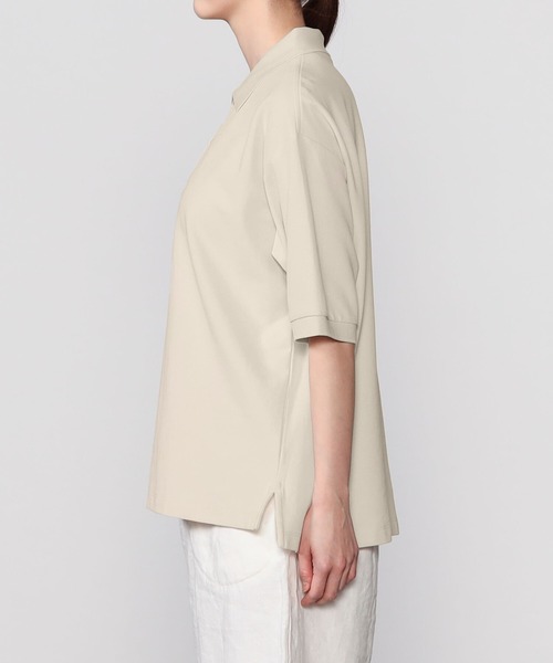 handvaerk(ハンドバーク)の「handvaerk | ピケ ポロシャツ WOMEN(ポロシャツ・レディース・ブラック/ライトグレー/ネイビー・SMALL)」の18枚目の写真