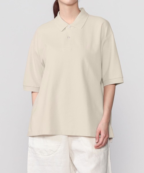 handvaerk(ハンドバーク)の「handvaerk | ピケ ポロシャツ WOMEN(ポロシャツ・レディース・ブラック/ライトグレー/ネイビー・SMALL)」の9枚目の写真