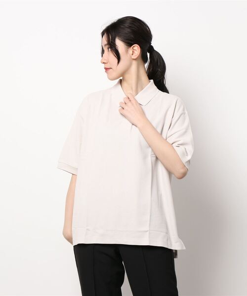 handvaerk(ハンドバーク)の「handvaerk | ピケ ポロシャツ WOMEN(ポロシャツ・レディース・ブラック/ライトグレー/ネイビー・SMALL)」の10枚目の写真