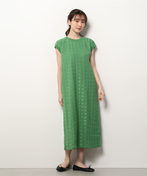 EACH.(イーチ)の「EACH(イーチ) PLAID KNIT ONE PIECE(ワンピース・レディース・グリーン/ブラック・FREE)」の13枚目の写真