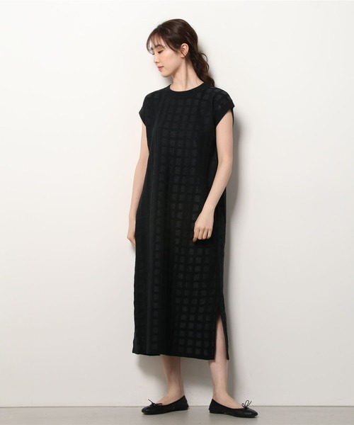 EACH.(イーチ)の「EACH(イーチ) PLAID KNIT ONE PIECE(ワンピース・レディース・グリーン/ブラック・FREE)」の14枚目の写真
