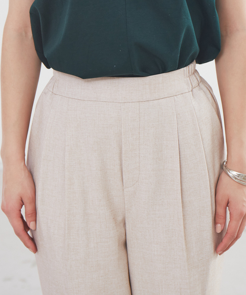 abahouse mavie(アバハウスマヴィ)の「【感嘆パンツ】リネン混タックテーパードパンツ(その他パンツ・レディース・ブラック/ベージュ/ピンク/ピンク系その他/ベージュ系その他・40/38/36/34/32)」の20枚目の写真