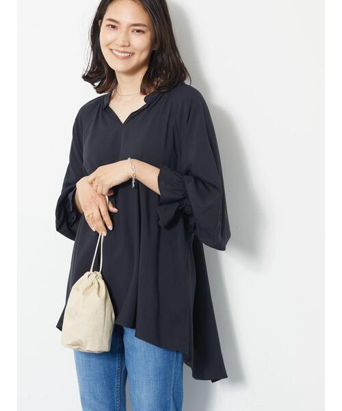 AMERICAN HOLIC(アメリカンホリック)の「バックボタンラグランブラウス(シャツ/ブラウス・レディース・ブラック/ライトベージュ/ブルー・M/L)」の14枚目の写真