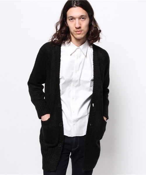 OUTLET（アウトレット）の「【WHO'S WHO gallery】GGロングカーデ（カーディガン/ボレロ・メンズ・ブラック/ネイビー/ベージュ・FREE）」の7枚目の写真