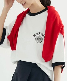 16/-OE天竺カレッジリンガーTEE *