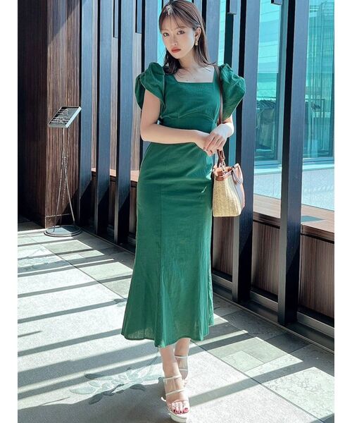 RESEXXY（リゼクシー）の「バックリボンマーメイドワンピース（ワンピース・レディース・ブラック/ブラウン/オフホワイト/グリーン・FREE）」の21枚目の写真