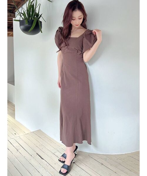 RESEXXY（リゼクシー）の「バックリボンマーメイドワンピース（ワンピース・レディース・ブラック/ブラウン/オフホワイト/グリーン・FREE）」の19枚目の写真