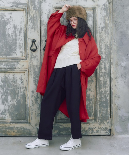 manana suerte（マニャーナスエルテ）の「ツイードニット（ニット/セーター・レディース・その他1/ブラック/オフホワイト/ボルドー・FREE）」の14枚目の写真