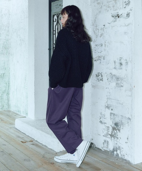 manana suerte（マニャーナスエルテ）の「ツイードニット（ニット/セーター・レディース・その他1/ブラック/オフホワイト/ボルドー・FREE）」の9枚目の写真