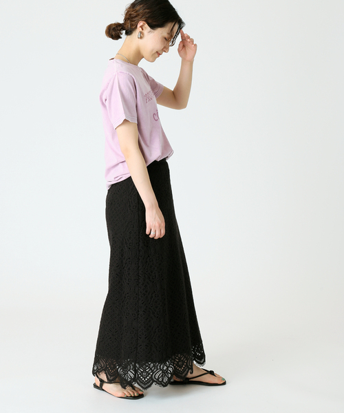 B.C STOCK（ベーセーストック）の「レース ナロースカート（スカート・レディース・ホワイト/ブラック/サックスブルー・SMALL/MEDIUM）」の8枚目の写真