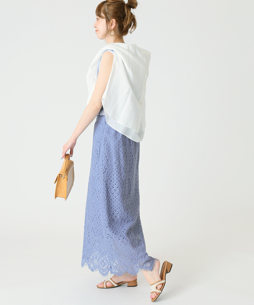 B.C STOCK（ベーセーストック）の「レース ナロースカート（スカート・レディース・ホワイト/ブラック/サックスブルー・SMALL/MEDIUM）」の16枚目の写真