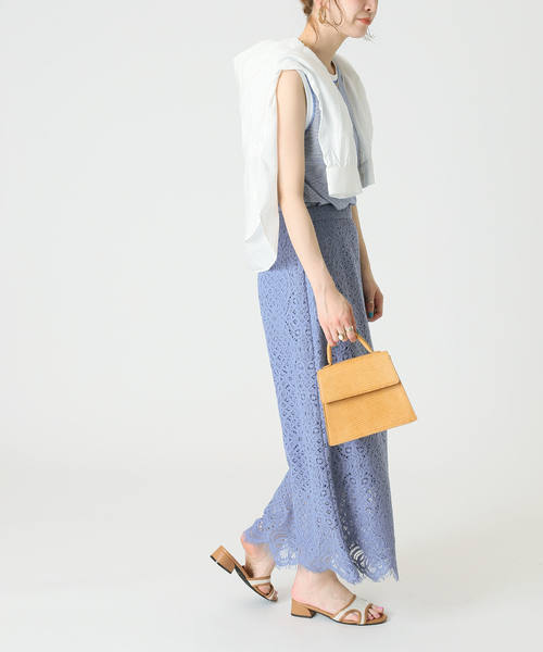 B.C STOCK（ベーセーストック）の「レース ナロースカート（スカート・レディース・ホワイト/ブラック/サックスブルー・SMALL/MEDIUM）」の18枚目の写真